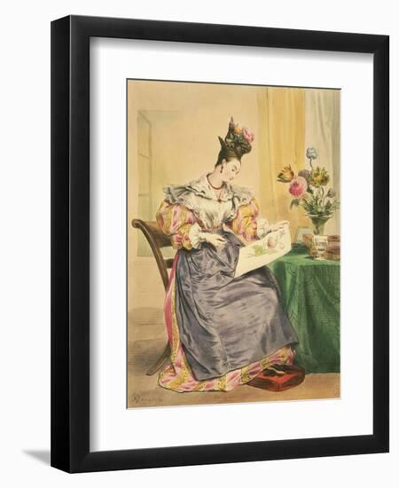 Les Heures Du Jour, Quatre Heures Du Soir, Circa 1830-Achille Deveria-Framed Giclee Print