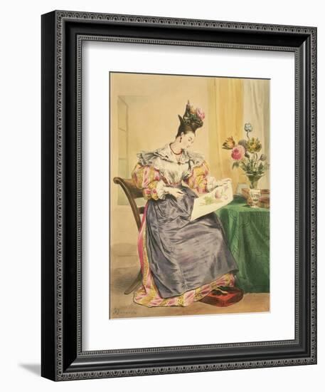 Les Heures Du Jour, Quatre Heures Du Soir, Circa 1830-Achille Deveria-Framed Giclee Print