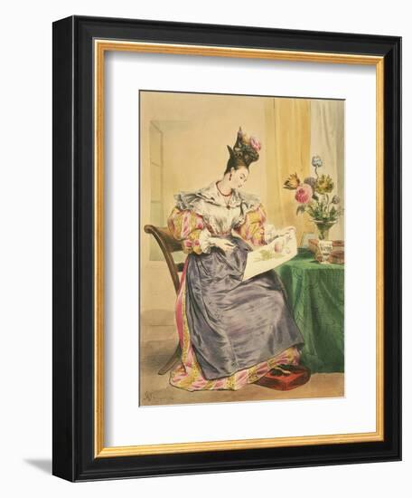 Les Heures Du Jour, Quatre Heures Du Soir, Circa 1830-Achille Deveria-Framed Giclee Print