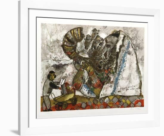 Les Hommes Arrivent du fond de leur passe-Theo Tobiasse-Framed Limited Edition