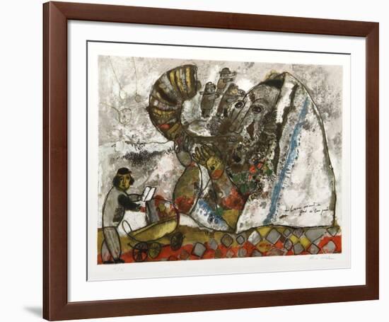 Les Hommes Arrivent du fond de leur passe-Theo Tobiasse-Framed Limited Edition