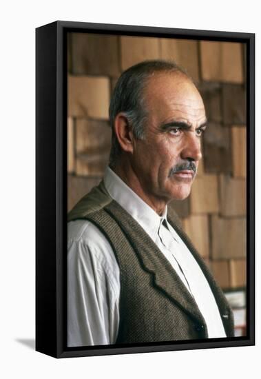 Les incorruptibles The untouchables by BrianDePalma with Sean Connery, 1987 (photo)-null-Framed Stretched Canvas