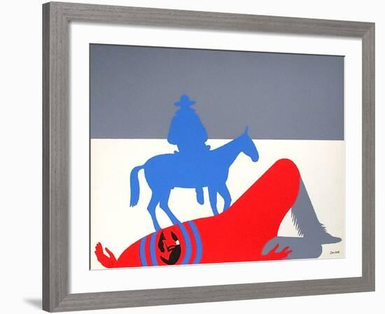 Les Indiens I-Jean Coulot-Framed Serigraph