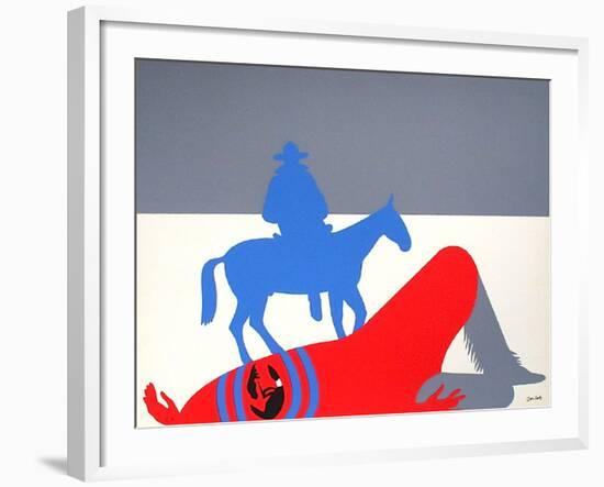 Les Indiens I-Jean Coulot-Framed Serigraph