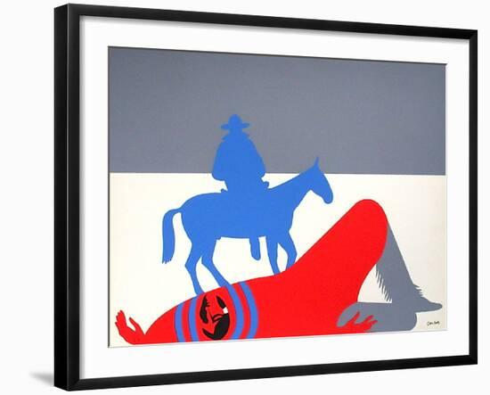 Les Indiens I-Jean Coulot-Framed Serigraph