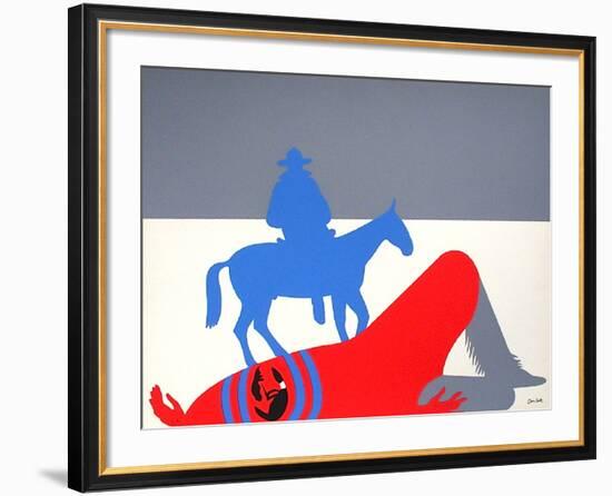 Les Indiens I-Jean Coulot-Framed Serigraph