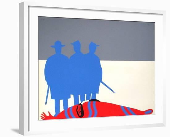 Les Indiens II-Jean Coulot-Framed Serigraph