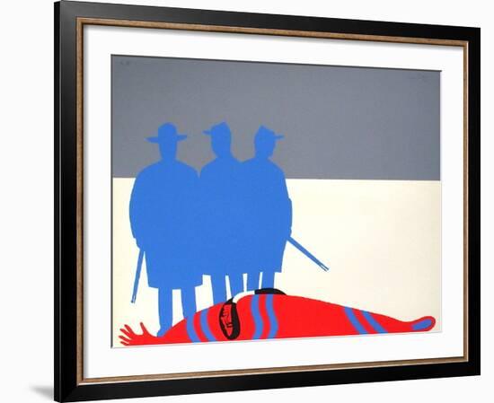 Les Indiens II-Jean Coulot-Framed Serigraph