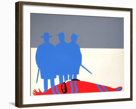 Les Indiens II-Jean Coulot-Framed Serigraph