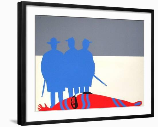 Les Indiens II-Jean Coulot-Framed Serigraph