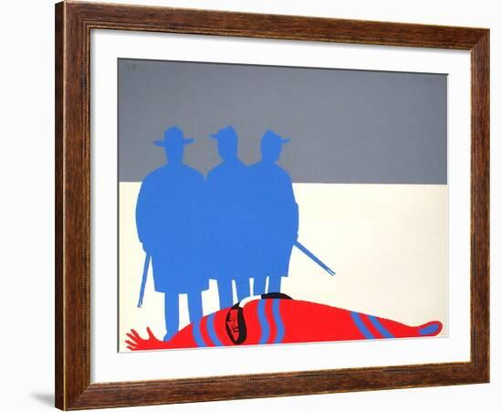 Les Indiens II-Jean Coulot-Framed Serigraph