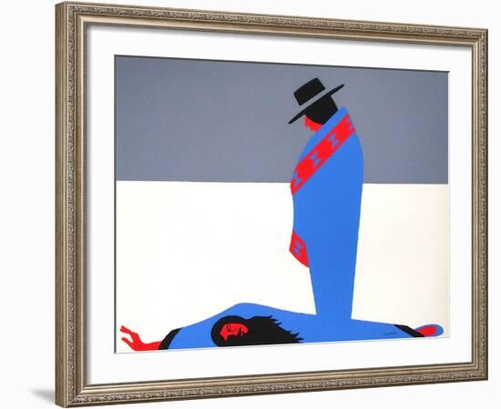 Les Indiens III-Jean Coulot-Framed Serigraph