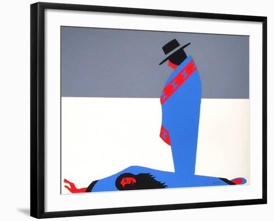 Les Indiens III-Jean Coulot-Framed Serigraph