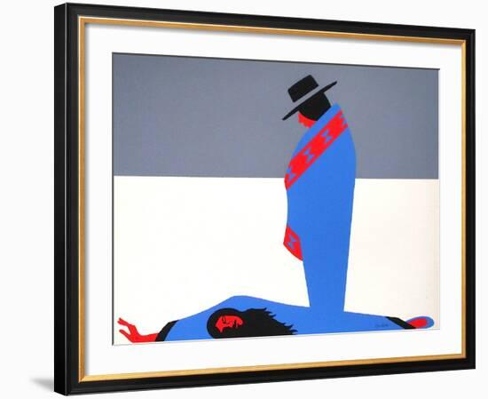 Les Indiens III-Jean Coulot-Framed Serigraph