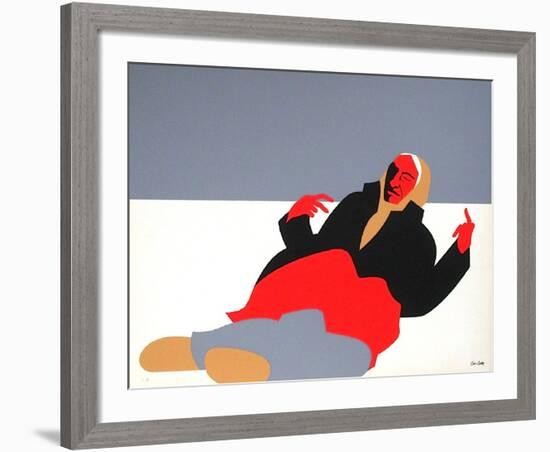 Les Indiens VI-Jean Coulot-Framed Serigraph