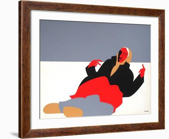 Les Indiens VI-Jean Coulot-Framed Serigraph