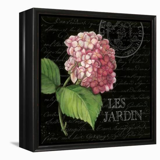 Les Jardin Geranium Sq.-Kimberly Poloson-Framed Stretched Canvas