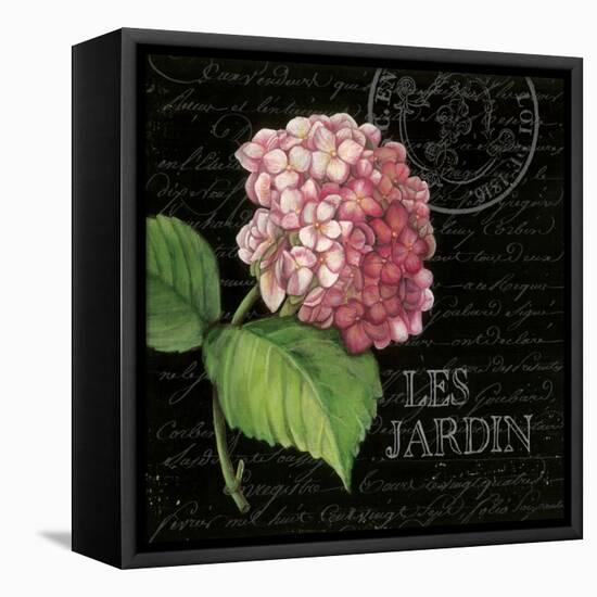Les Jardin Geranium Sq.-Kimberly Poloson-Framed Stretched Canvas
