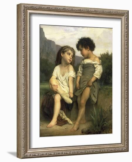 Les Jeunes Baigneuses, 1879-William Adolphe Bouguereau-Framed Giclee Print