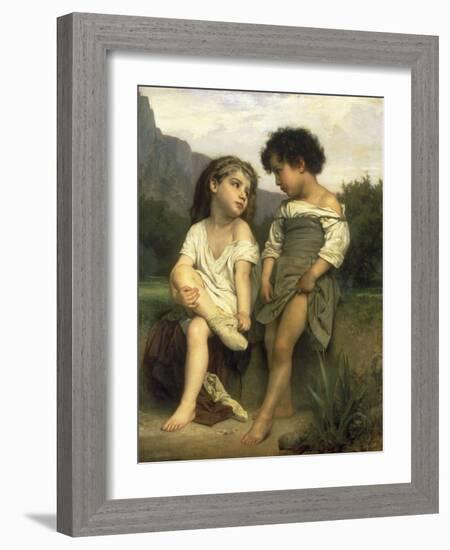 Les Jeunes Baigneuses, 1879-William Adolphe Bouguereau-Framed Giclee Print