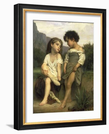 Les Jeunes Baigneuses, 1879-William Adolphe Bouguereau-Framed Giclee Print