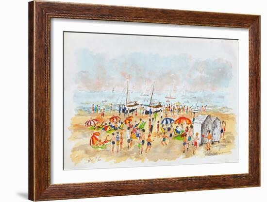 Les Joies De La Plage-Urbain Huchet-Framed Collectable Print