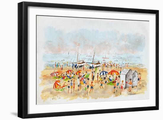 Les Joies De La Plage-Urbain Huchet-Framed Collectable Print