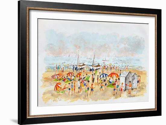 Les Joies De La Plage-Urbain Huchet-Framed Collectable Print