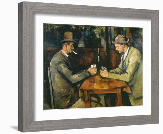 Les joueurs de cartes-Paul Cézanne-Framed Giclee Print