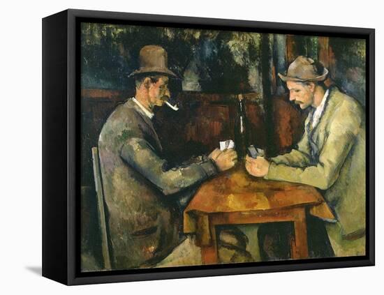 Les joueurs de cartes-Paul Cézanne-Framed Premier Image Canvas