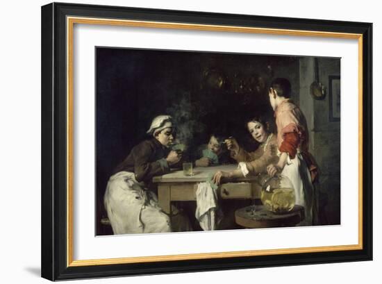 Les Joueurs de cartes-Joseph Bail-Framed Giclee Print