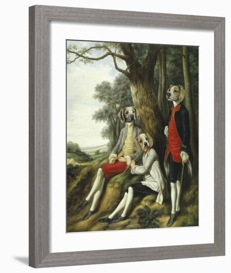 Les Joueurs de Flute-Thierry Poncelet-Framed Premium Giclee Print