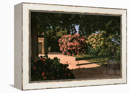 Les Lauriers Roses, 1867-Frederic Bazille-Framed Premier Image Canvas