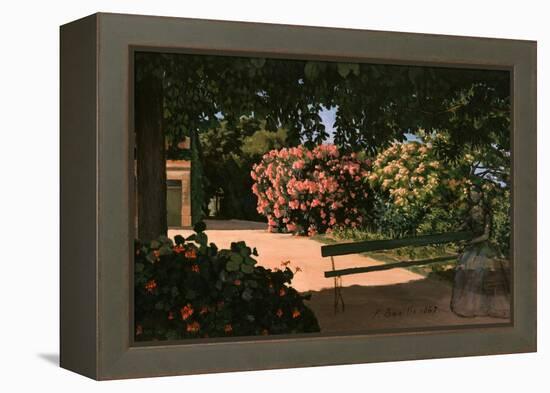 Les Lauriers Roses, 1867-Frederic Bazille-Framed Premier Image Canvas
