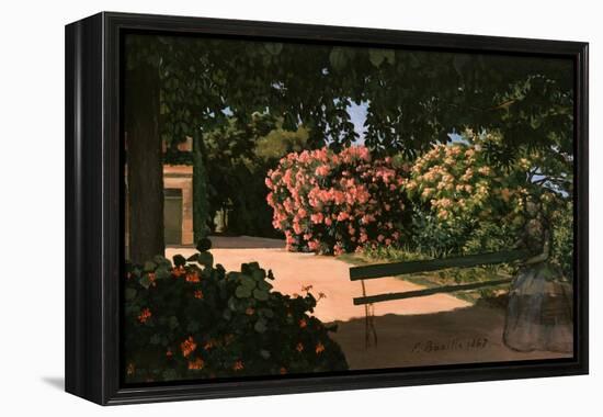 Les Lauriers Roses, 1867-Frederic Bazille-Framed Premier Image Canvas