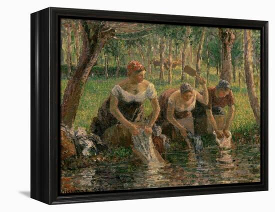 Les Lavandieres, the Washerwomen, 1895-Camille Pissarro-Framed Premier Image Canvas