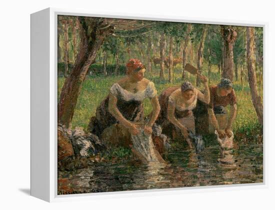 Les Lavandieres, the Washerwomen, 1895-Camille Pissarro-Framed Premier Image Canvas