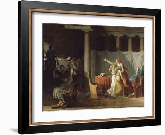 Les Licteurs rapportent à Brutus les corps de ses fils-Jacques-Louis David-Framed Giclee Print