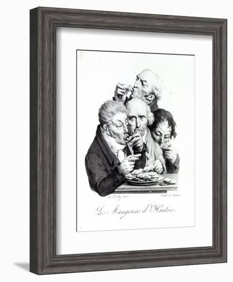 Les Mangeurs D'Huitres, 1825-Louis Leopold Boilly-Framed Giclee Print