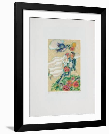 Les Mariés-Françoise Deberdt-Framed Premium Edition