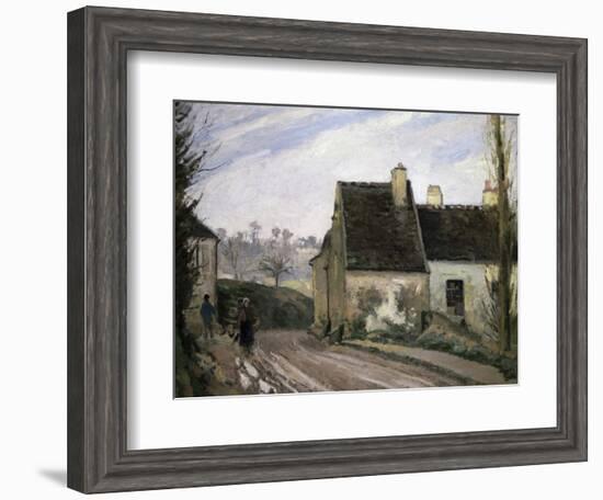 Les Masures Pres D' Osny-Camille Pissarro-Framed Giclee Print