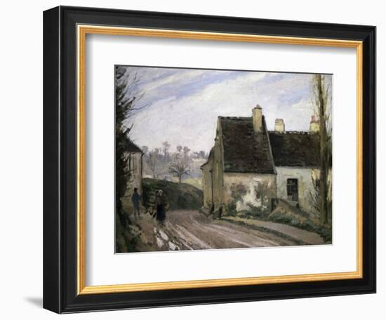 Les Masures Pres D' Osny-Camille Pissarro-Framed Giclee Print