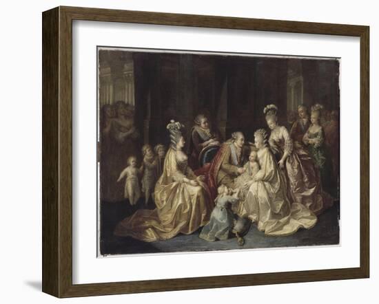 Les membres de la famille royale de France réunis autour du Dauphin né en 1781-null-Framed Giclee Print