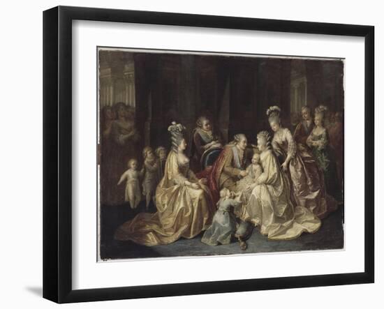 Les membres de la famille royale de France réunis autour du Dauphin né en 1781-null-Framed Giclee Print