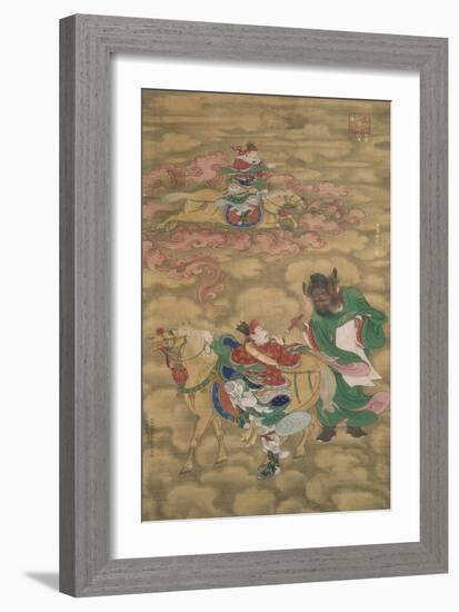 Les messagers divins accrédités auprès des Trois mondes (supérieur, moyen, inférieur)-null-Framed Giclee Print