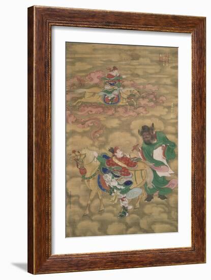 Les messagers divins accrédités auprès des Trois mondes (supérieur, moyen, inférieur)-null-Framed Giclee Print