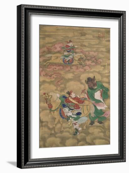 Les messagers divins accrédités auprès des Trois mondes (supérieur, moyen, inférieur)-null-Framed Giclee Print