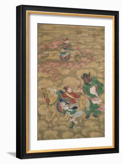 Les messagers divins accrédités auprès des Trois mondes (supérieur, moyen, inférieur)-null-Framed Giclee Print