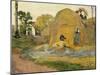 Les meules jaunes ou La moisson blonde-Paul Gauguin-Mounted Giclee Print