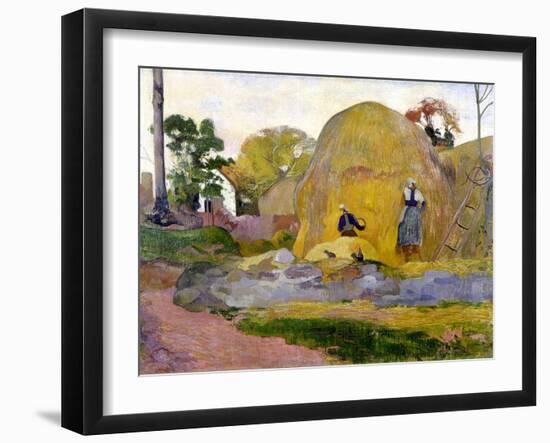 Les meules jaunes-Paul Gauguin-Framed Giclee Print